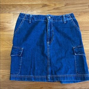 GAP Dark Blue Denim Cargo Mini Skirt 100% Cotton